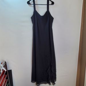 NWT R&M Richards Black Beaded Dress Sz 14